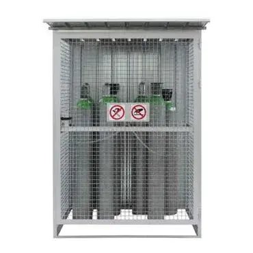 Gasflaschenkäfig feuerverzinkt mit Gasflaschen