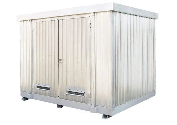 Gefahrstoffcontainer verzinkt mit Flügeltüren