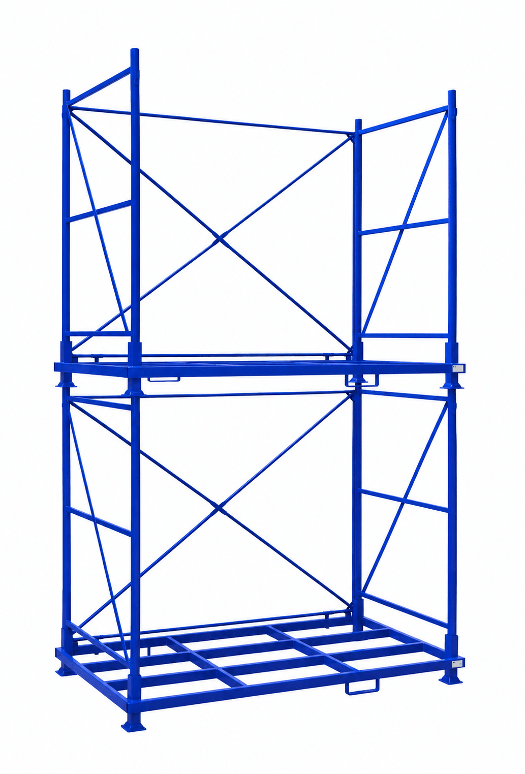 Rungenpalette mit Rückwand, Blau