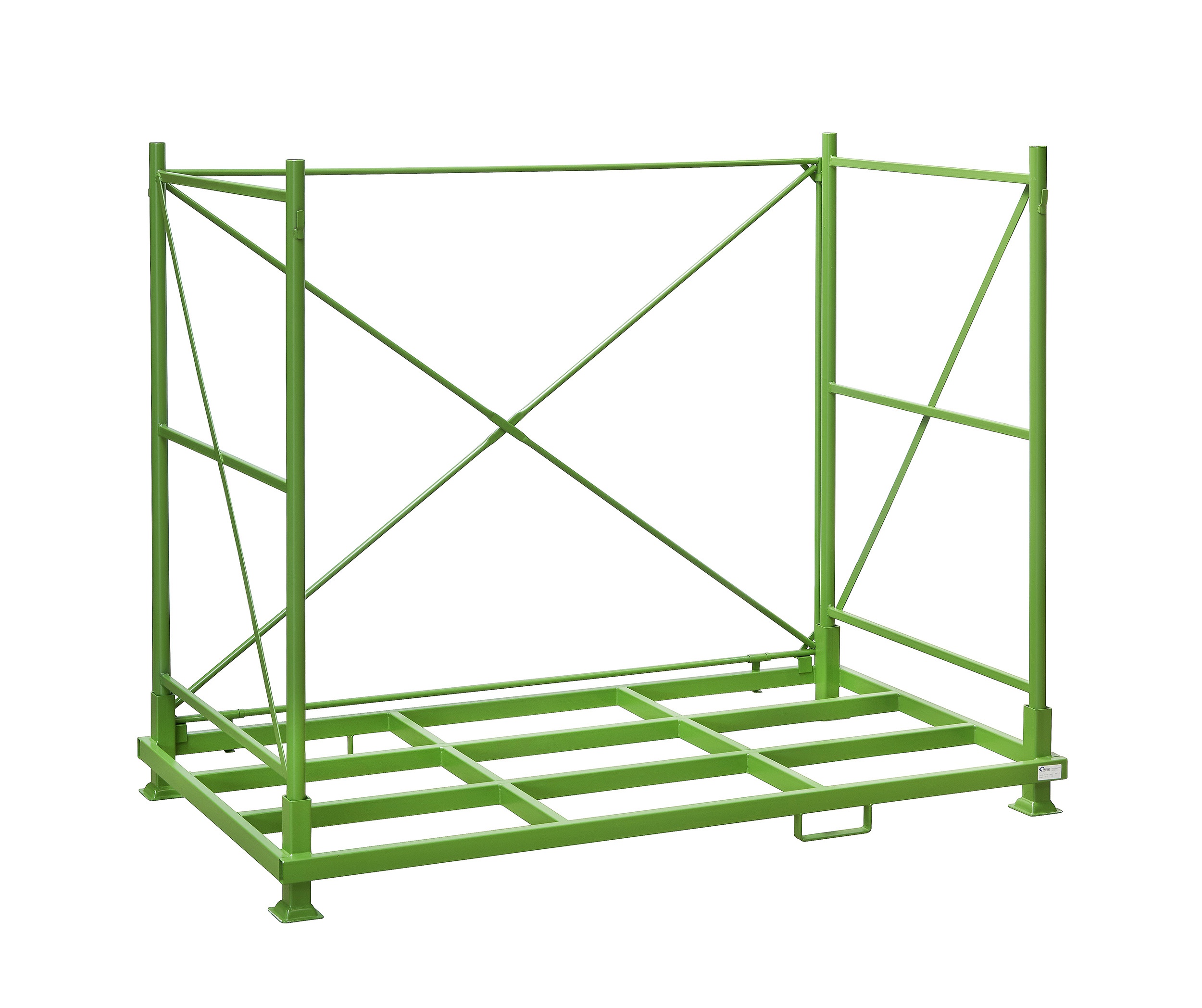 Rungenpalette mit Rückwand, Grün