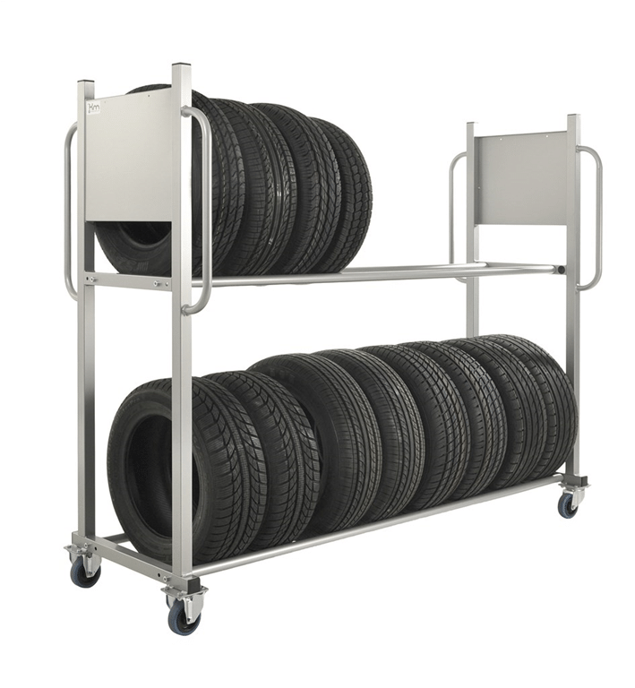 Reifenlagerwagen mit Bremsrollen – DD-KNGM-KMD3B